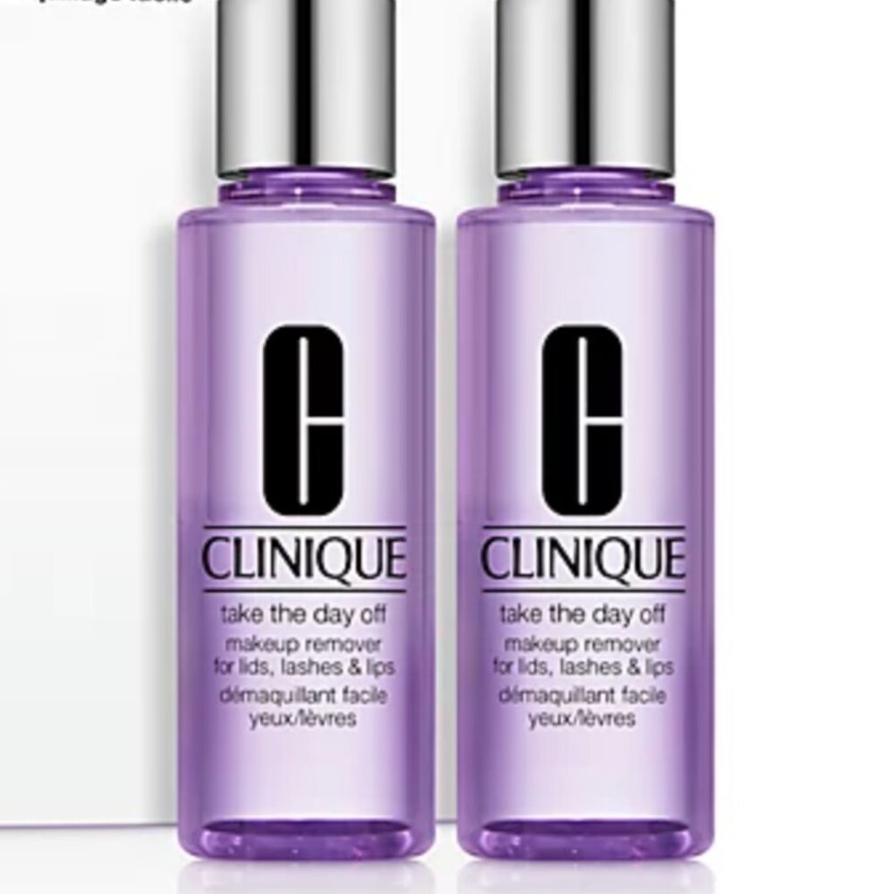 2 x Clinique Take The Day Off Makeup Remover For Lids, Lashes & Lips 6.7 Oz NEW